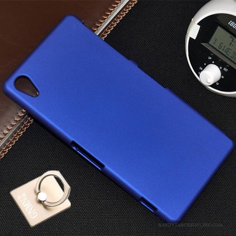 Hülle Sony Xperia Z1 Schutz Blau Handyhüllen, Case Sony Xperia Z1 Schwer Nubuck