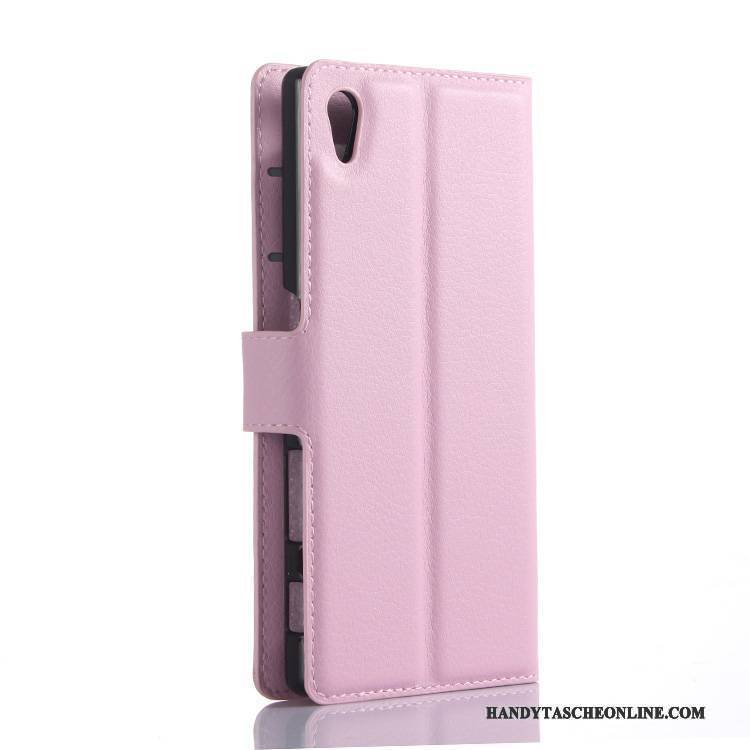 Hülle Sony Xperia Z5 Geldbörse Rosa Handyhüllen, Case Sony Xperia Z5 Lederhülle