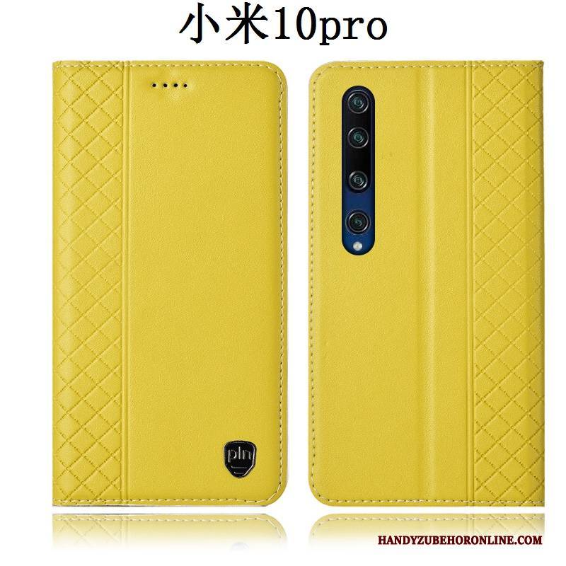 Hülle Xiaomi Mi 10 Pro Folio Gelb Anti-sturz, Case Xiaomi Mi 10 Pro Schutz Handyhüllen Mini