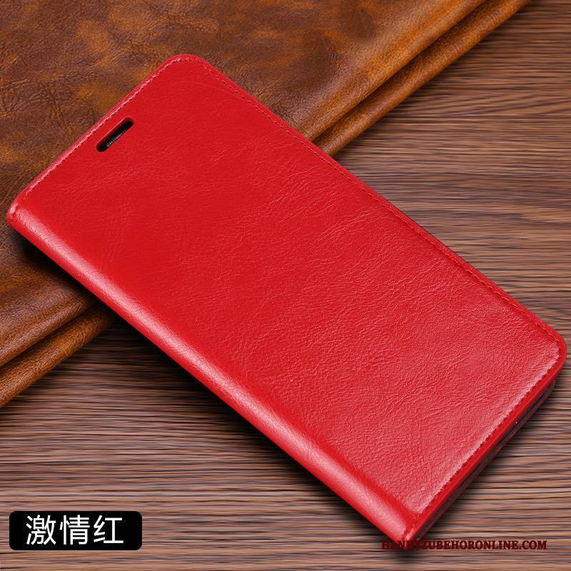 Hülle Xiaomi Mi 10 Pro Lederhülle Falten Rot, Case Xiaomi Mi 10 Pro Folio Handyhüllen Mini