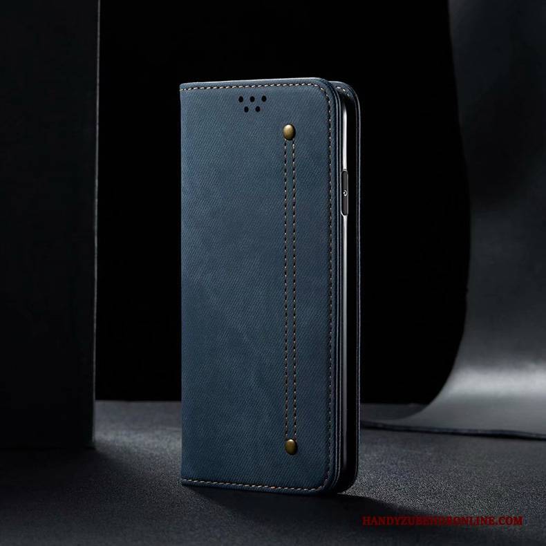 Hülle Xiaomi Mi 10 Pro Schutz Mini Handyhüllen, Case Xiaomi Mi 10 Pro Folio Einfach Blau