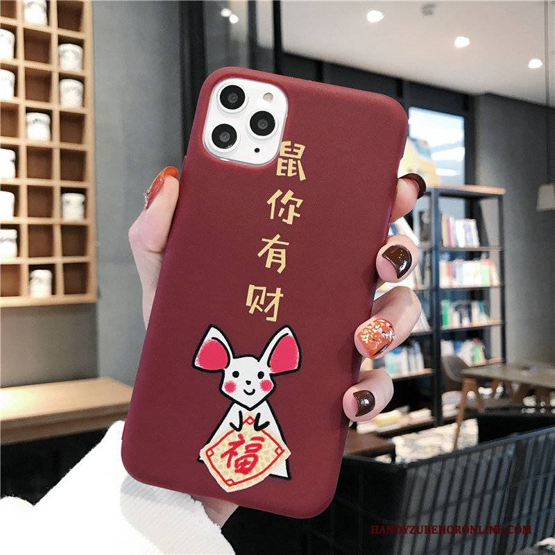 Hülle iPhone 11 Pro Max Karikatur Ratte Anti-sturz, Case iPhone 11 Pro Max Reichtum Handyhüllen