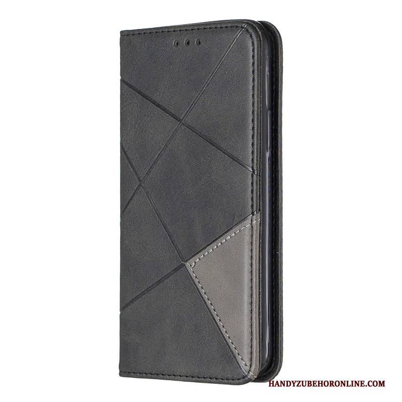 Hülle iPhone 11 Pro Max Leder Business Schwarz, Case iPhone 11 Pro Max Lederhülle Einfarbig Einfach