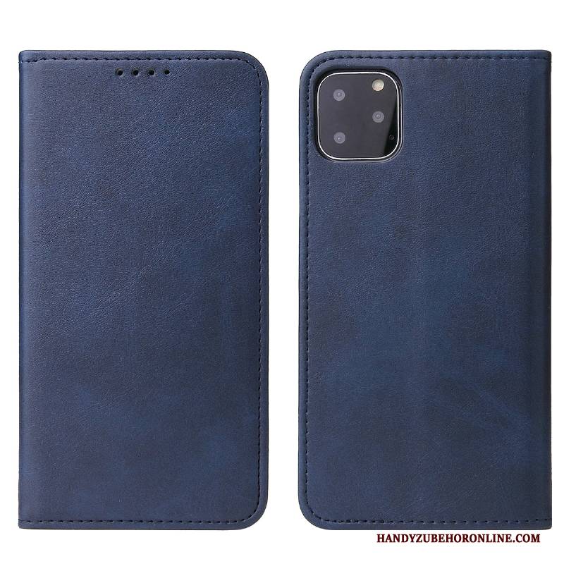 Hülle iPhone 11 Pro Max Lederhülle Grün Handyhüllen, Case iPhone 11 Pro Max Folio Neu