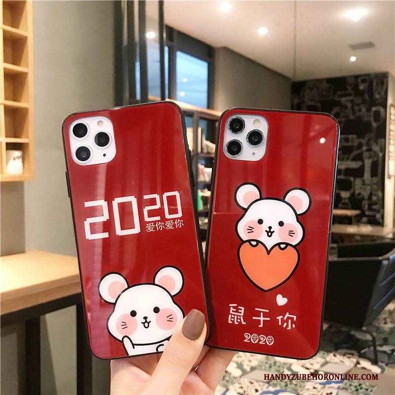 Hülle iPhone 11 Pro Max Ratte Handyhüllen, Case iPhone 11 Pro Max Rot Liebhaber