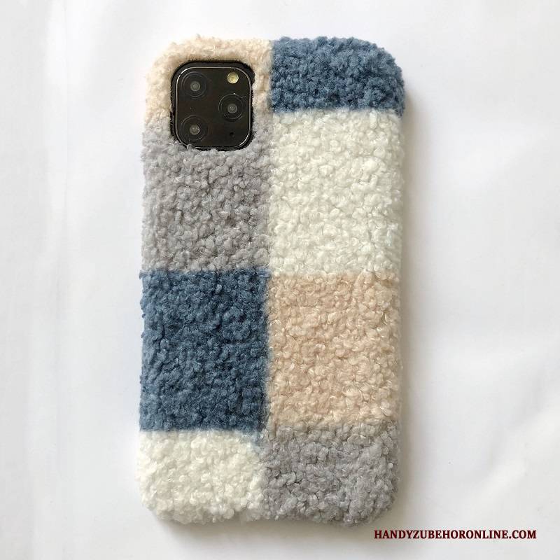 Hülle iPhone 11 Pro Max Weiche Frisch Nähen, Case iPhone 11 Pro Max Luxus Blau Neu