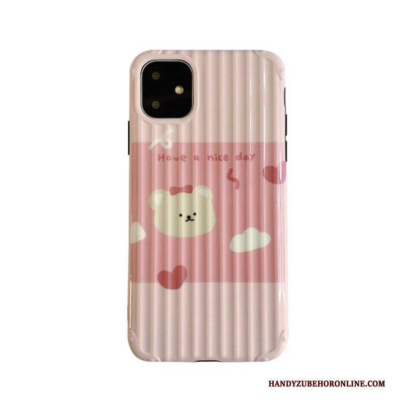 Hülle iPhone 11 Pro Silikon Mini Rosa, Case iPhone 11 Pro Taschen Bär Anti-sturz