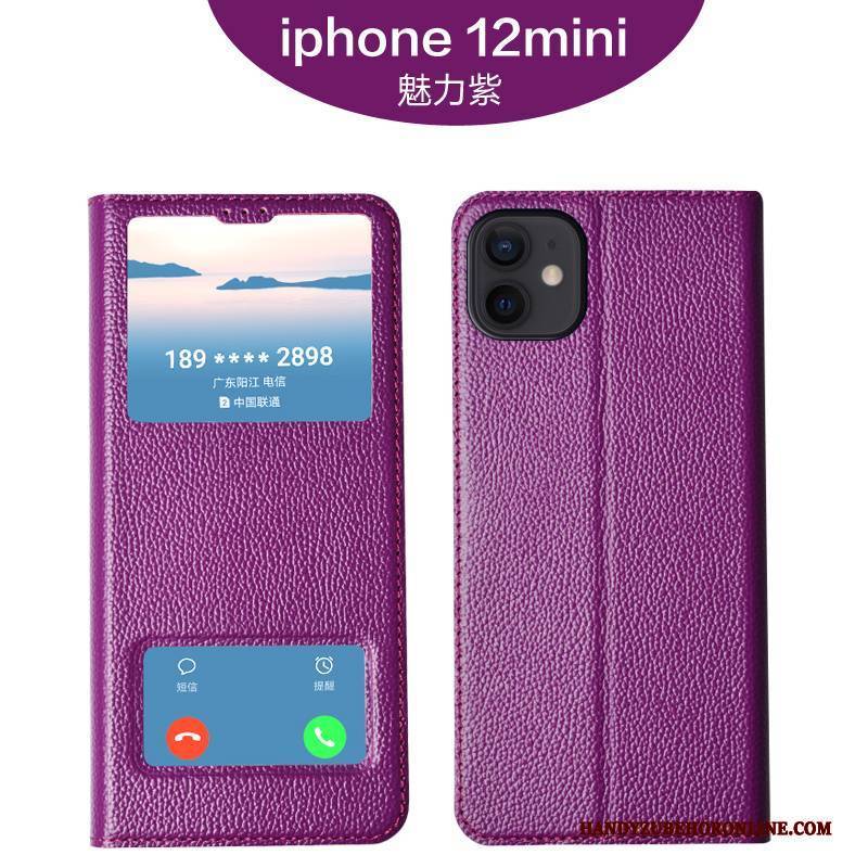 Hülle iPhone 12 Mini Luxus Anti-sturz Qualität, Case iPhone 12 Mini Schutz High-end Lila