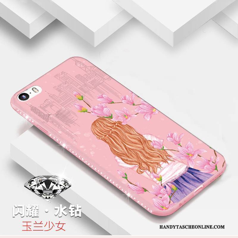 Hülle iPhone 5/5s Karikatur Rosa Hängende Verzierungen, Case iPhone 5/5s Taschen Handyhüllen Persönlichkeit