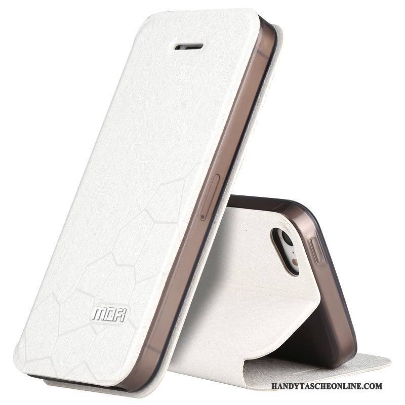 Hülle iPhone 5/5s Schutz Anti-sturz Nubuck, Case iPhone 5/5s Silikon Trend Weiß