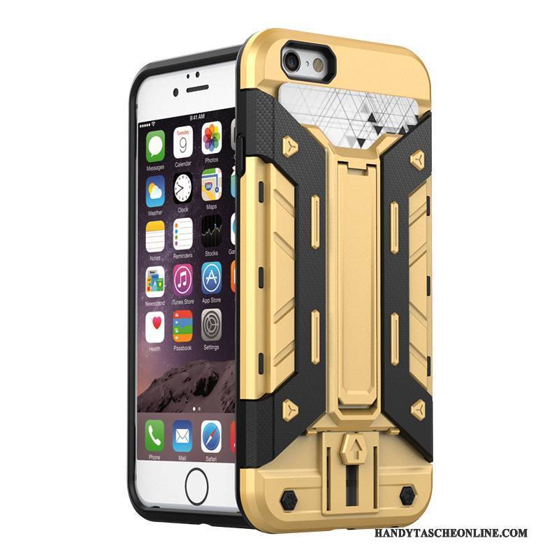 Hülle iPhone 6/6s Kreativ Anti-sturz Persönlichkeit, Case iPhone 6/6s Halterung Handyhüllen Gold