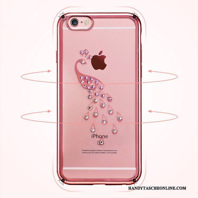 Hülle iPhone 6/6s Luxus Transparent Handyhüllen, Case iPhone 6/6s Silikon Rosa Einfach