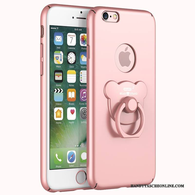 Hülle iPhone 6/6s Plus Halterung Anti-sturz Rosa, Case iPhone 6/6s Plus Taschen Nubuck Handyhüllen