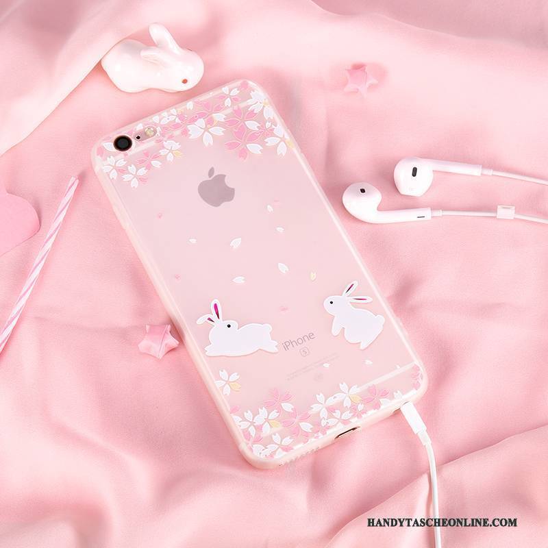 Hülle iPhone 6/6s Plus Karikatur Hängende Verzierungen Rosa, Case iPhone 6/6s Plus Silikon Sakura Handyhüllen