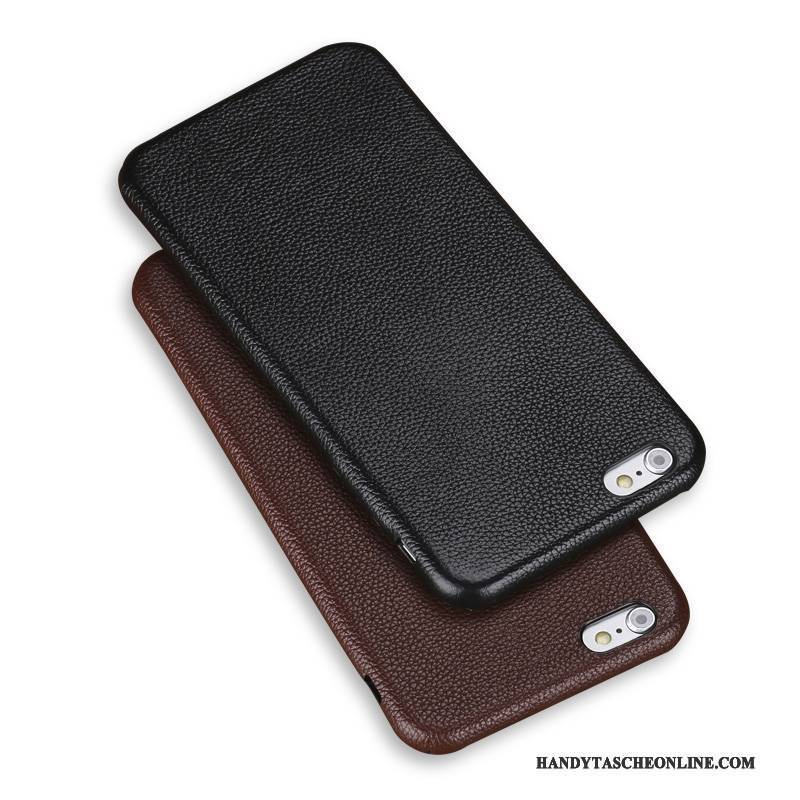 Hülle iPhone 6/6s Plus Lederhülle Angepasst Handyhüllen, Case iPhone 6/6s Plus Taschen Schwarz Anti-sturz