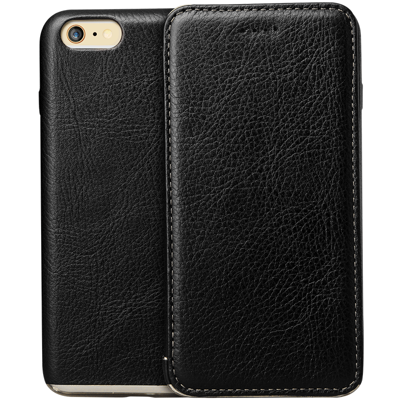 Hülle iPhone 6/6s Plus Lederhülle Handyhüllen Business, Case iPhone 6/6s Plus Leder Schwarz