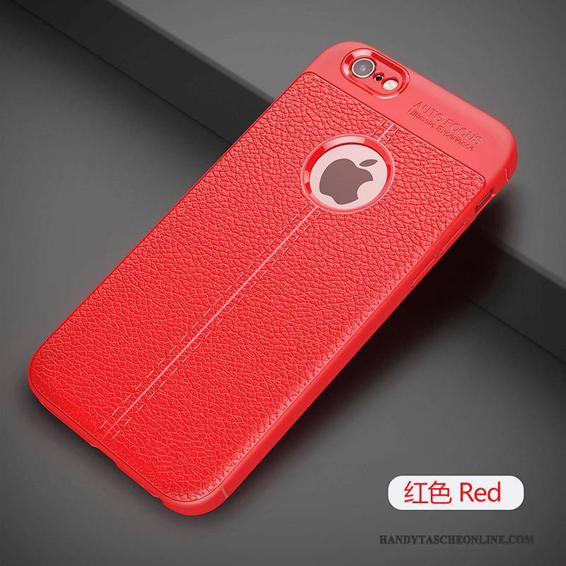 Hülle iPhone 6/6s Plus Silikon Trend Neu, Case iPhone 6/6s Plus Schutz Schwarz Rot