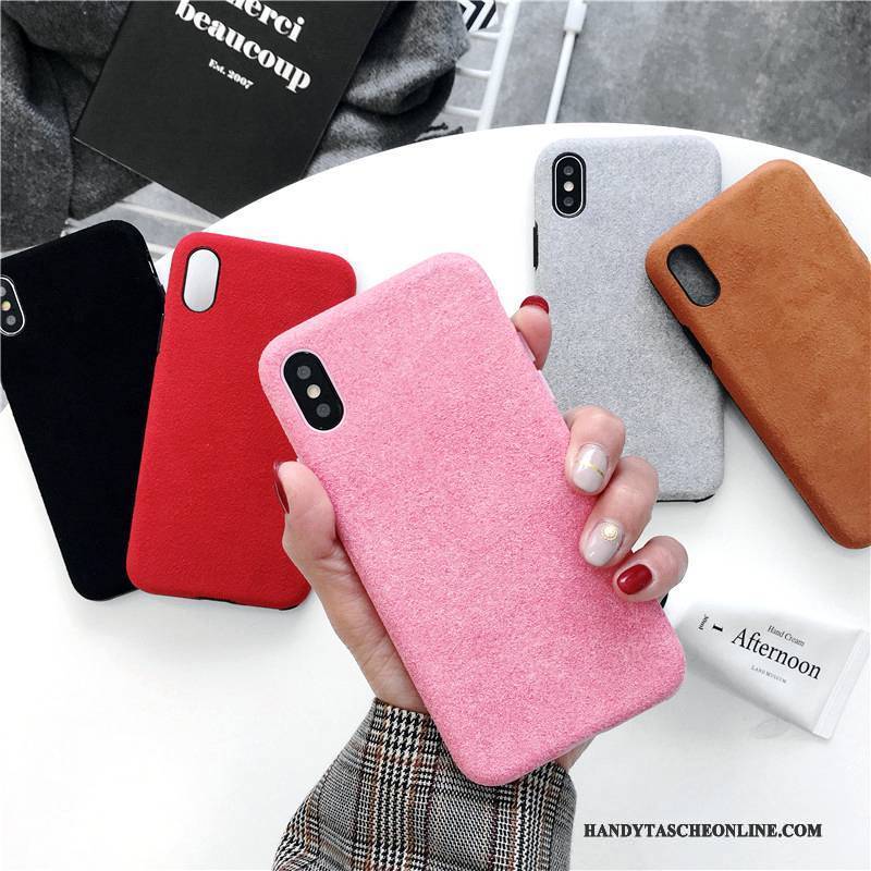 Hülle iPhone 6/6s Plus Taschen Anti-sturz Plüsch, Case iPhone 6/6s Plus Farbe Einfarbig Handyhüllen