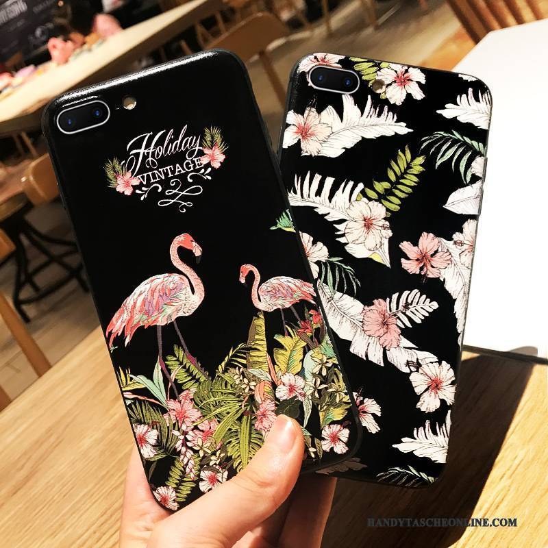 Hülle iPhone 6/6s Plus Taschen Handyhüllen Persönlichkeit, Case iPhone 6/6s Plus Prägung Grün Vogel