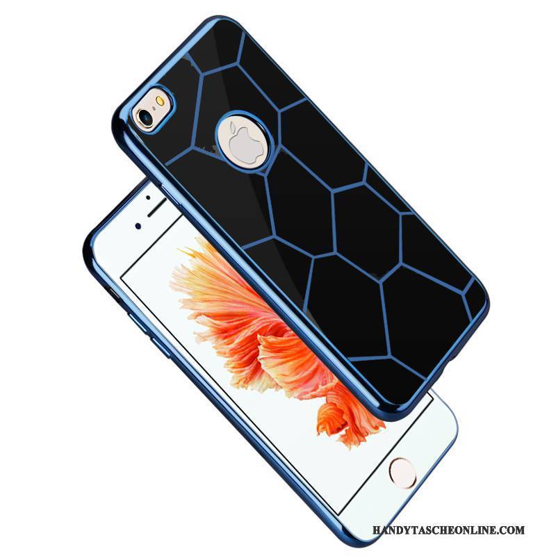 Hülle iPhone 6/6s Plus Weiche Europa Blau, Case iPhone 6/6s Plus Silikon Handyhüllen Schwarz