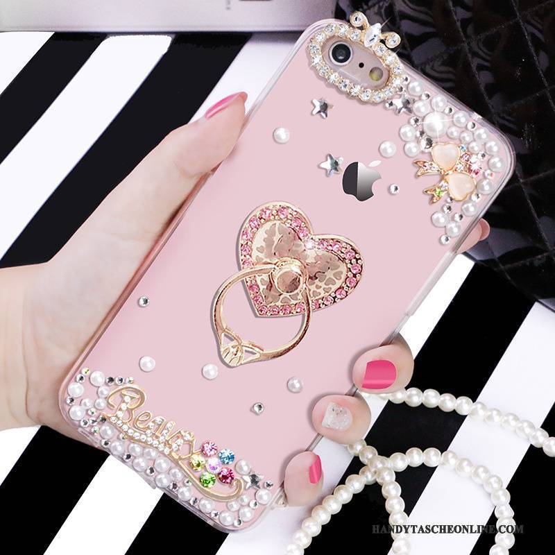 Hülle iPhone 6/6s Weiche Transparent Handyhüllen, Case iPhone 6/6s Halterung Rosa