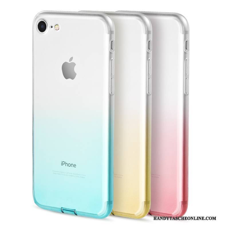 Hülle iPhone 7 Farbe Handyhüllen Farbverlauf, Case iPhone 7 Silikon Transparent