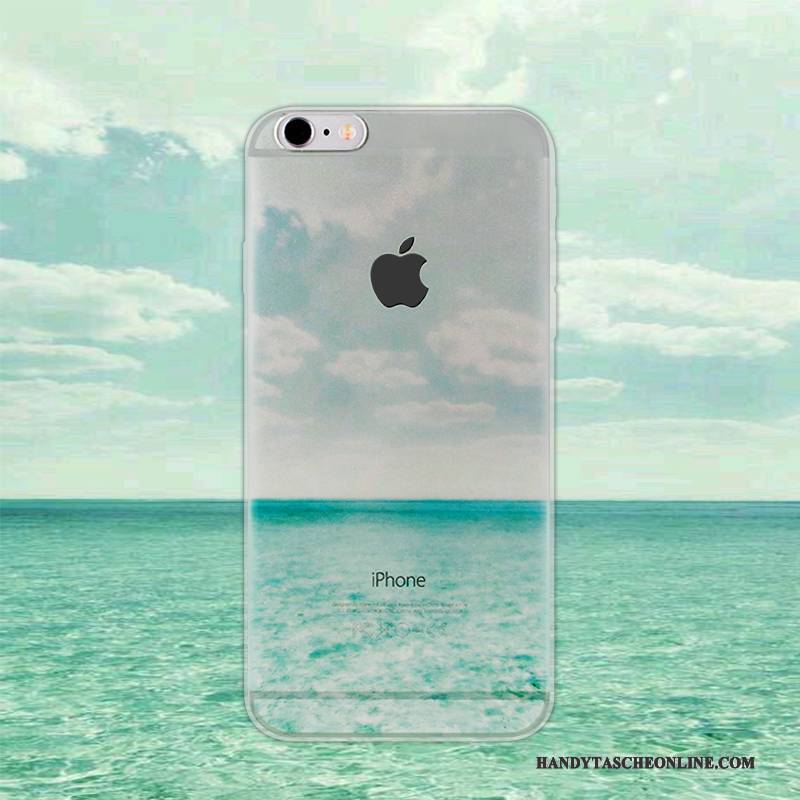 Hülle iPhone 7 Kreativ Transparent Grün, Case iPhone 7 Weiche Handyhüllen Einfach