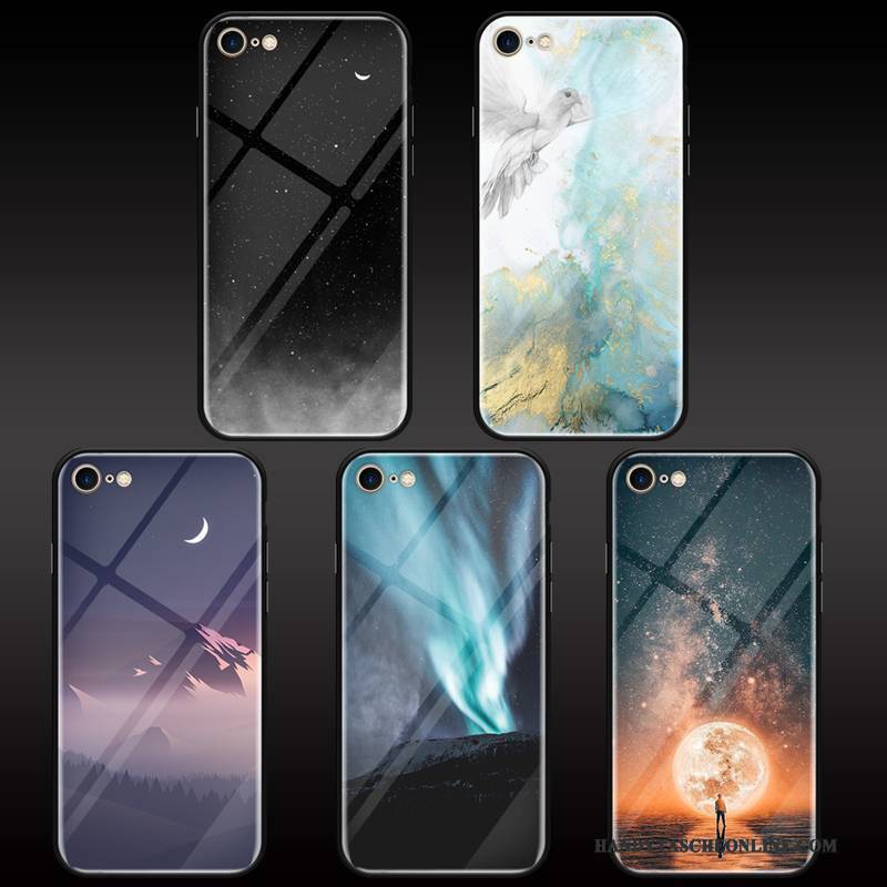 Hülle iPhone 7 Plus Farbe Glas Handyhüllen, Case iPhone 7 Plus Silikon Neu Trend