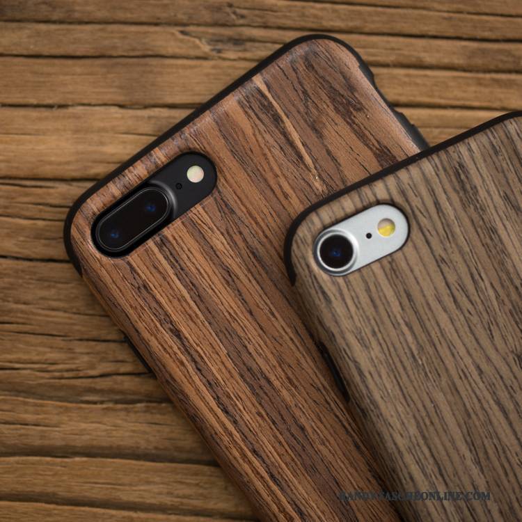 Hülle iPhone 7 Plus Holzmaserung Handyhüllen Anti-sturz, Case iPhone 7 Plus Taschen Neu