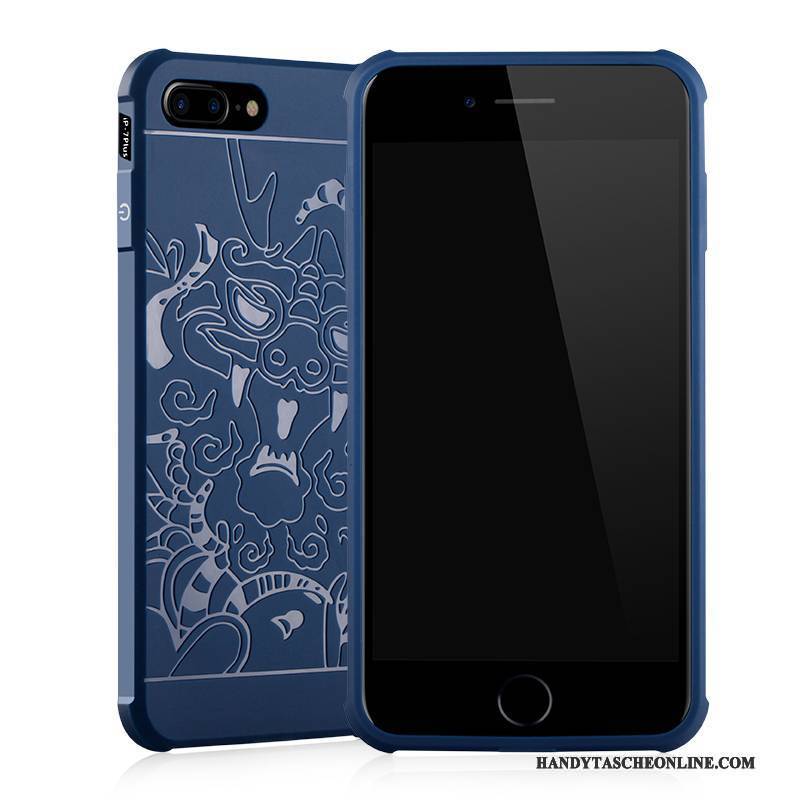 Hülle iPhone 7 Plus Schutz Nubuck Grün, Case iPhone 7 Plus Weiche Anti-sturz Handyhüllen