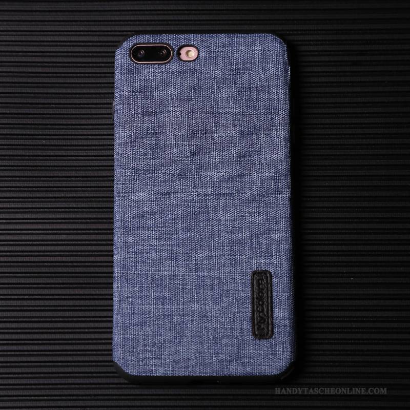Hülle iPhone 7 Plus Silikon Persönlichkeit Business, Case iPhone 7 Plus Taschen Handyhüllen Blau
