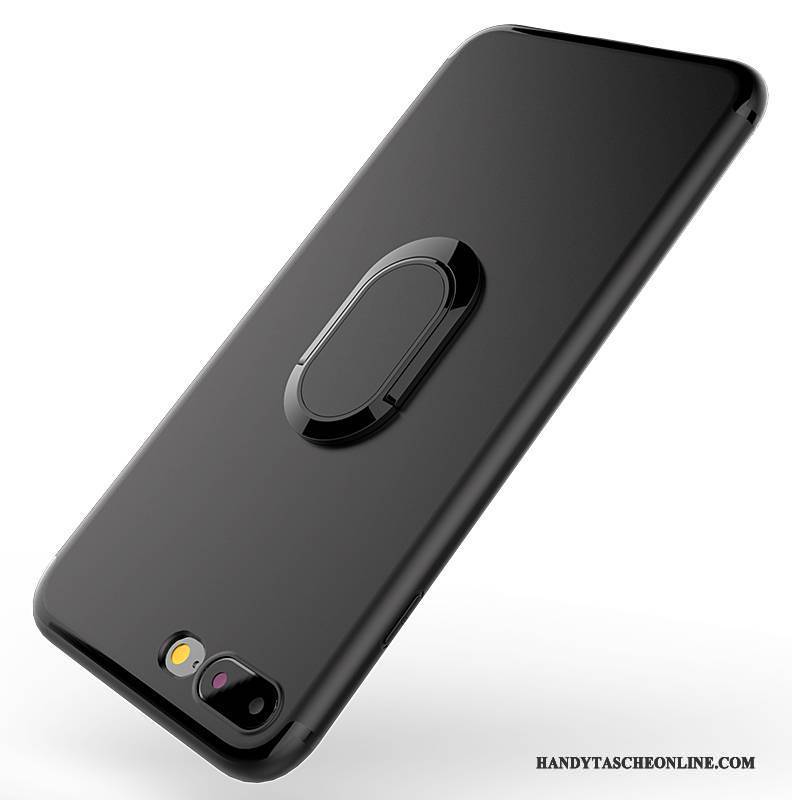 Hülle iPhone 7 Taschen Ring Schnalle, Case iPhone 7 Halterung Trend Schwarz