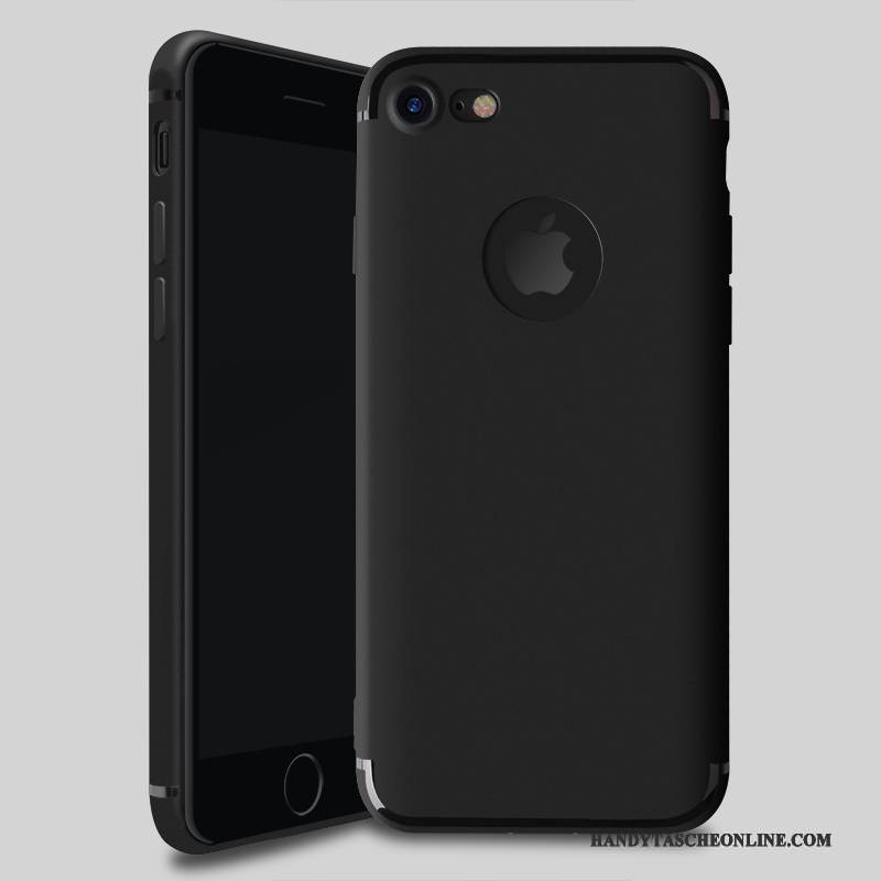 Hülle iPhone 7 Weiche Handyhüllen Neu, Case iPhone 7 Silikon Schwarz Nubuck