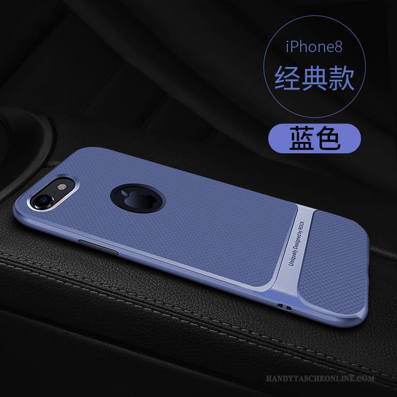 Hülle iPhone 8 Halterung Handyhüllen Blau, Case iPhone 8 Weiche Anti-sturz Neu