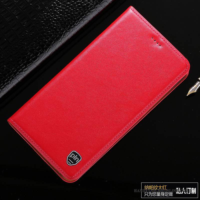 Hülle iPhone 8 Plus Leder Handyhüllen Rot, Case iPhone 8 Plus Lederhülle