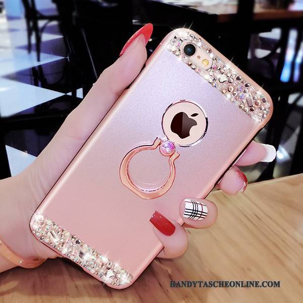 Hülle iPhone 8 Plus Silikon Schnalle Rosa, Case iPhone 8 Plus Kreativ Ring Handyhüllen