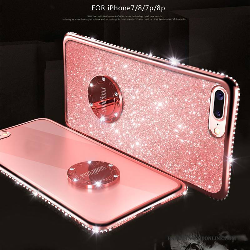 Hülle iPhone 8 Plus Strass Trendmarke Handyhüllen, Case iPhone 8 Plus Silikon Anti-sturz Ring