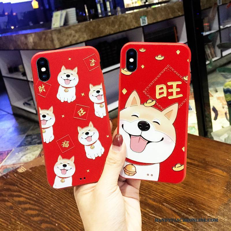 Hülle iPhone 8 Plus Taschen Hund Festlich, Case iPhone 8 Plus Rot Handyhüllen