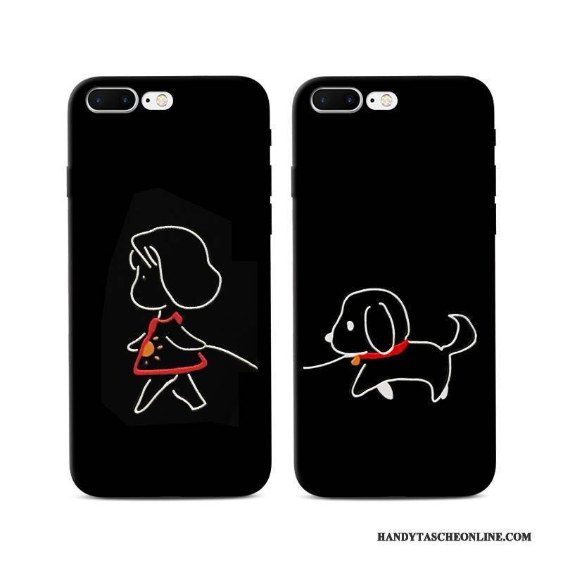 Hülle iPhone 8 Plus Weiche Handyhüllen Persönlichkeit, Case iPhone 8 Plus Karikatur Nubuck Anti-sturz