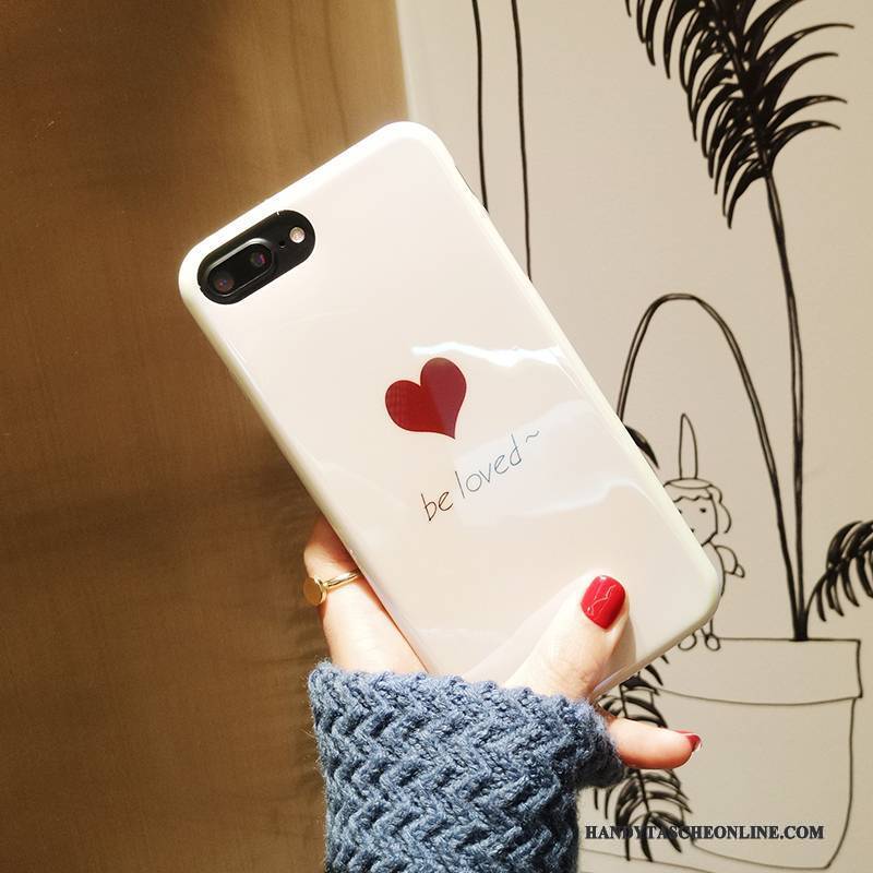 Hülle iPhone 8 Plus Weiche Persönlichkeit Liebe, Case iPhone 8 Plus Silikon Buchstaben Trend