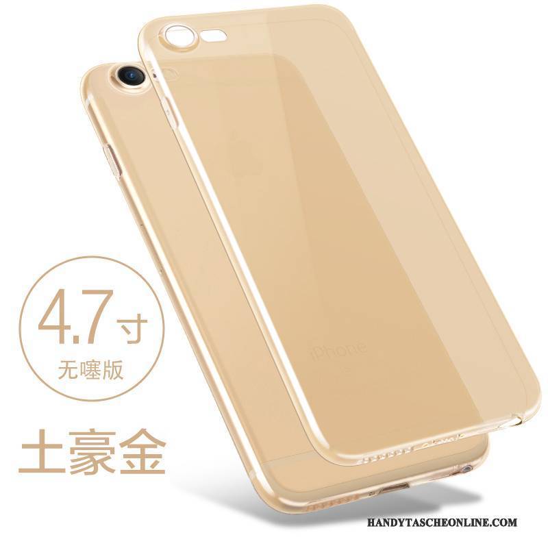 Hülle iPhone 8 Plus Weiche Schlank Handyhüllen, Case iPhone 8 Plus Taschen Transparent Gold