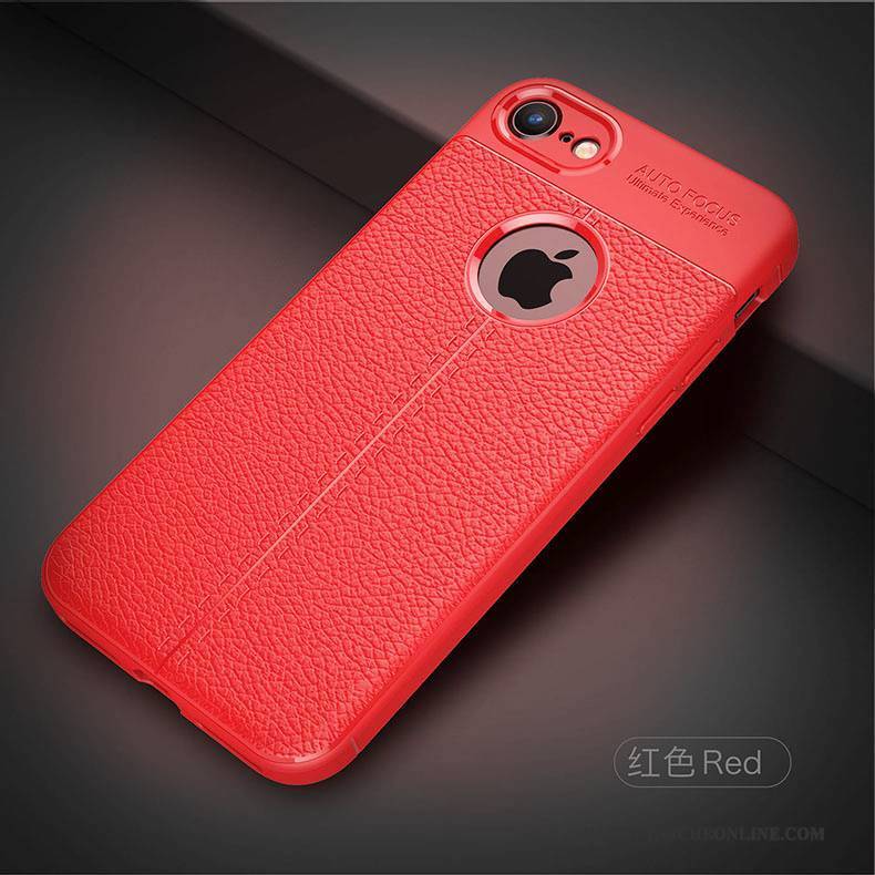 Hülle iPhone 8 Silikon Handyhüllen Rot, Case iPhone 8 Taschen Business Anti-sturz