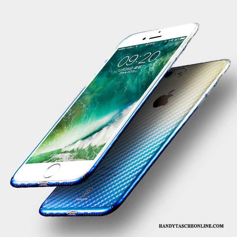 Hülle iPhone 8 Taschen Blau Transparent, Case iPhone 8 Schlank Anti-sturz