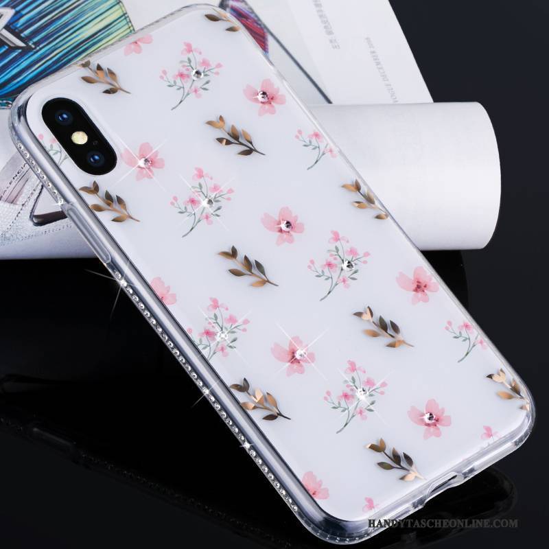 Hülle iPhone X Strass Persönlichkeit Trendmarke, Case iPhone X Silikon Handyhüllen Neu