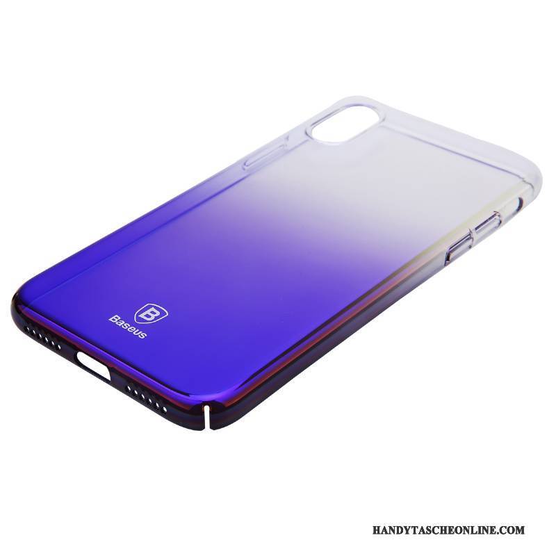 Hülle iPhone X Taschen Blau Transparent, Case iPhone X Schutz Schwer Schlank