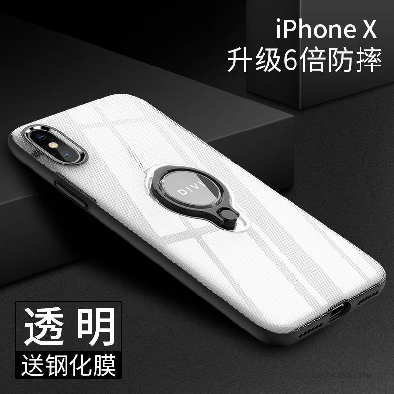 Hülle iPhone X Taschen Weiß Handyhüllen, Case iPhone X Silikon Transparent Ring