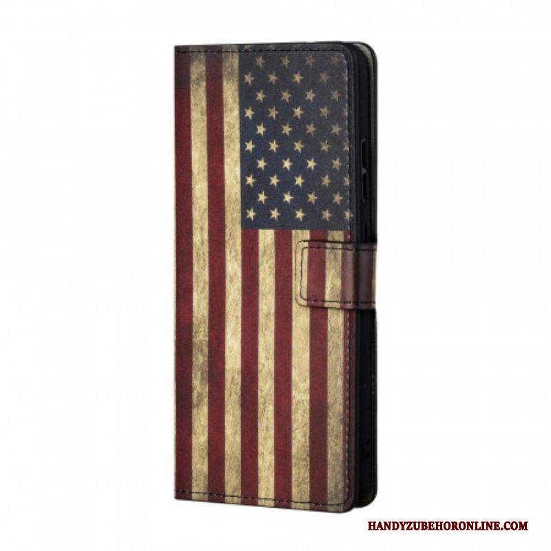 Lederhüllen Für Samsung Galaxy A13 5G / A04s Amerikanische Flagge