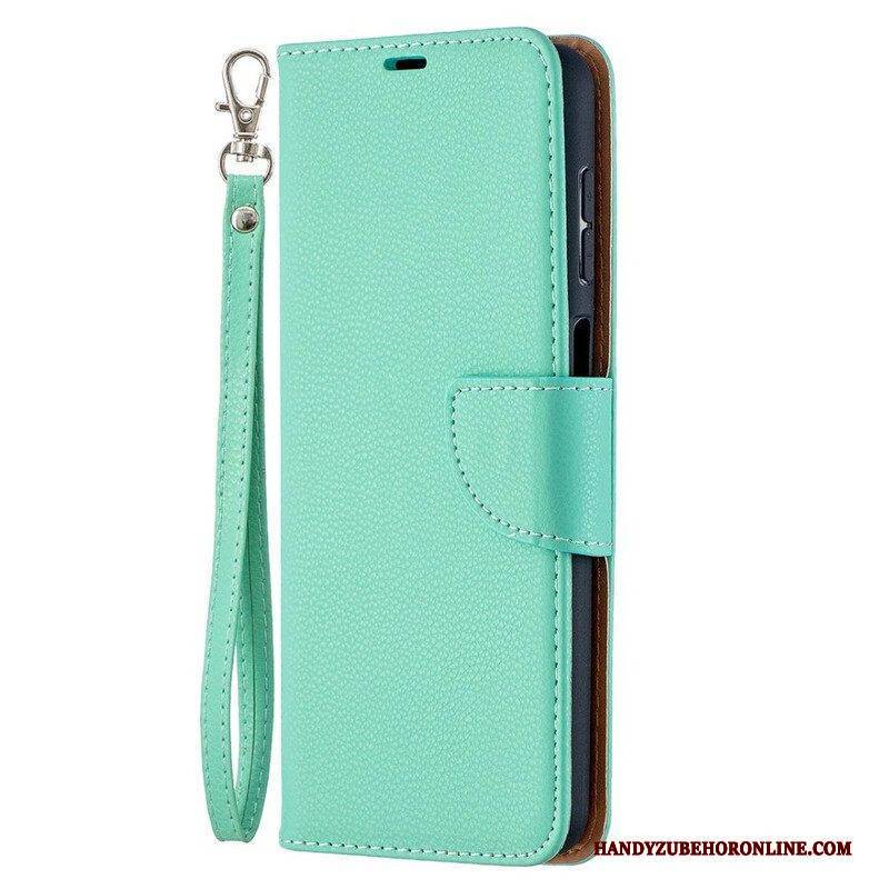 Lederhüllen Für Samsung Galaxy M12 / A12 Flip Case Lychee Rabat Oblique