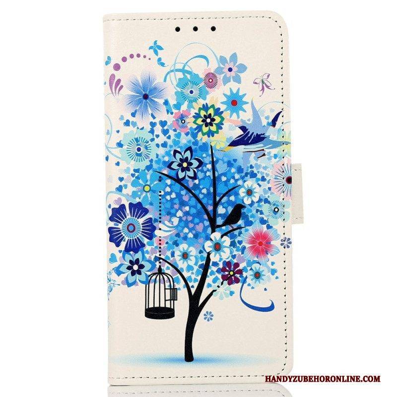 Lederhüllen Für Samsung Galaxy M13 Blühender Baum