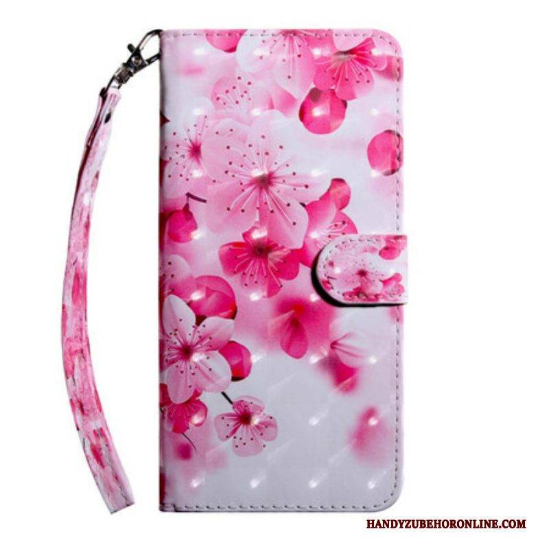 Lederhüllen Für Samsung Galaxy S21 5G Pinke Blumen